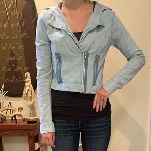 Copper key blue zip front sweatshirt